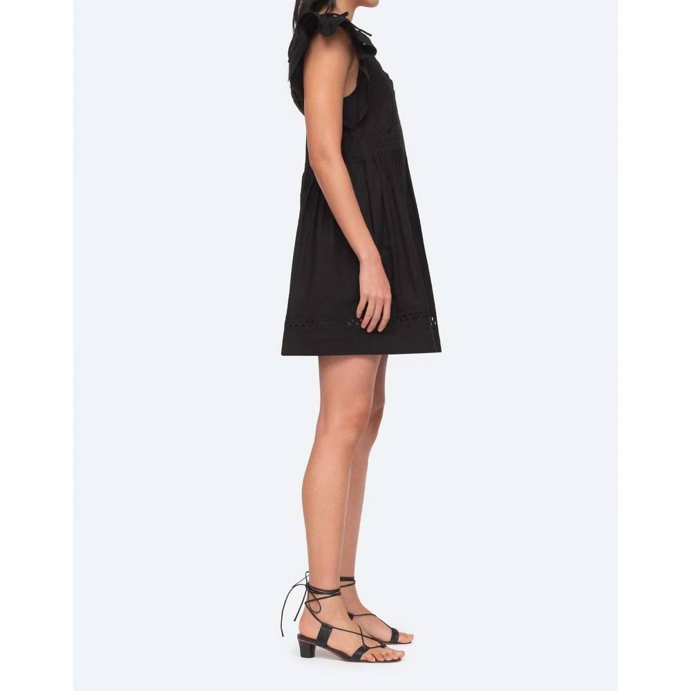 NEW SEA willa mini dress in black - Picture 3 of 4